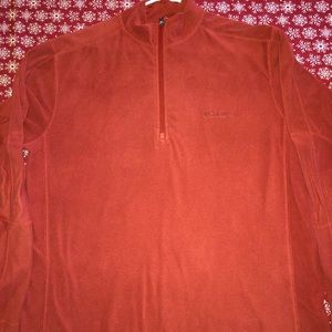 Columbia Mens Half Zip Orange Fleece